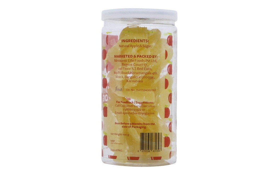 Nutty Yogi Dried Apple    Plastic Jar  100 grams
